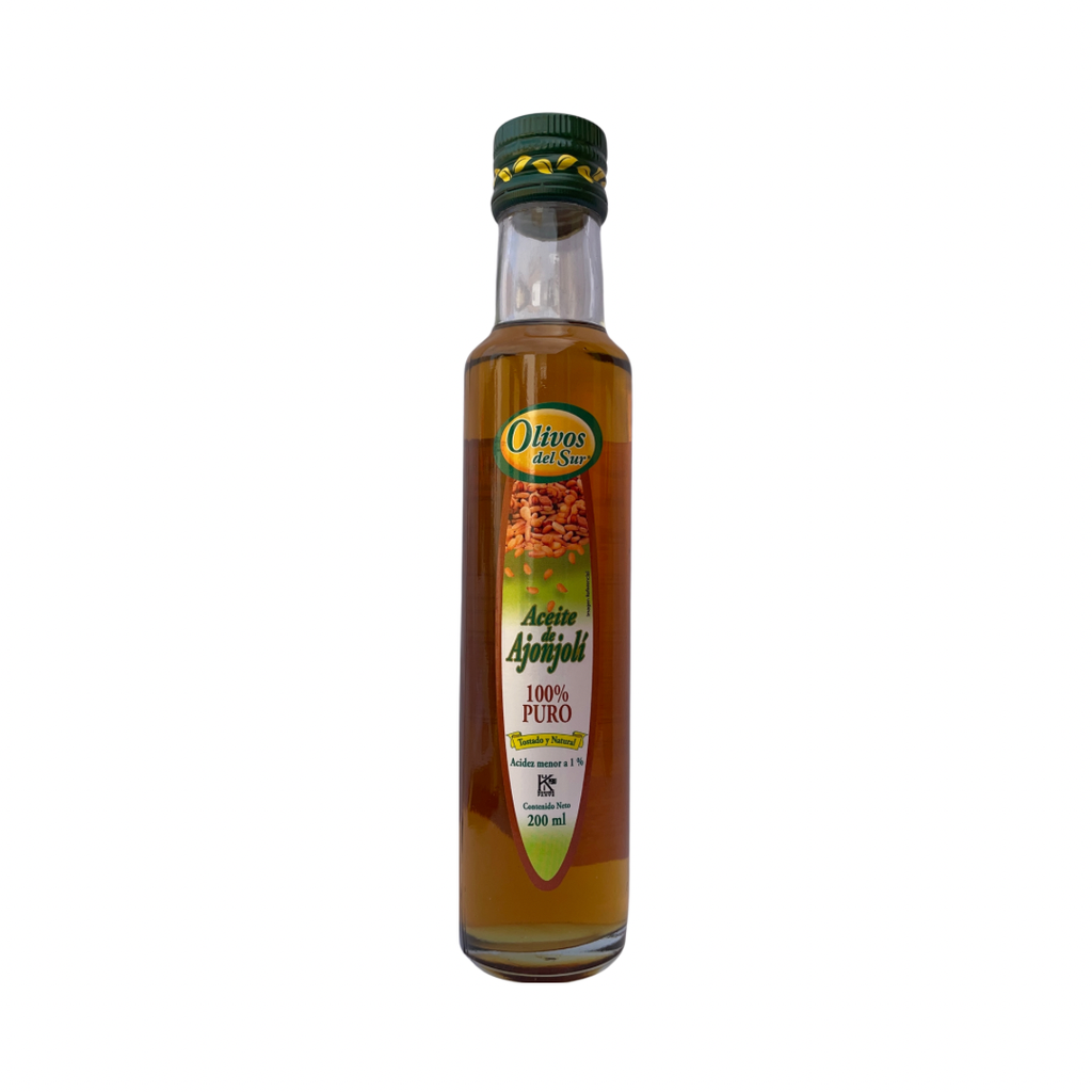 Aceite De Ajonjolí 100% Puro 200 Ml Olivos Del Sur
