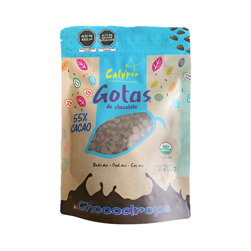 Gotas 55% Cacao Organico 200 Gr Calypso