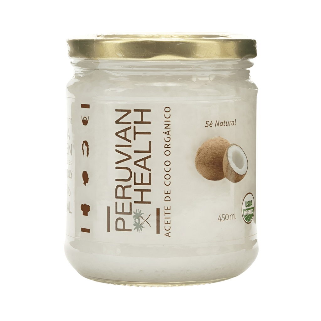 Aceite De Coco Organico 450 Gr Peruvian Health