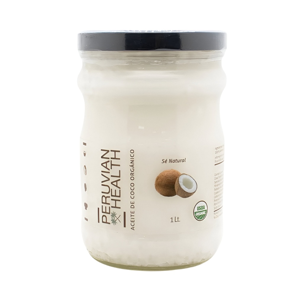 Aceite De Coco Organico 1Lt Peruvian Health