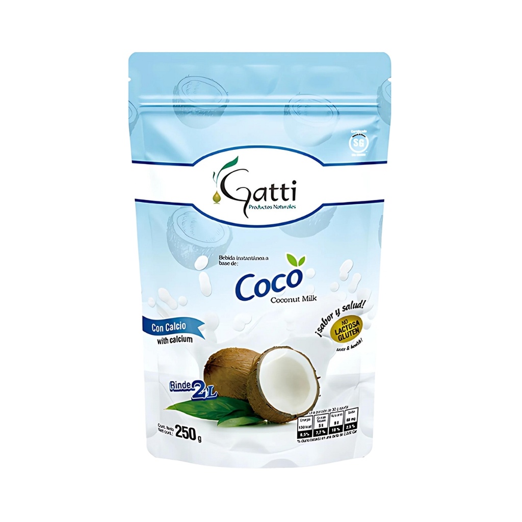 Bebida Instantanea De Coco 250 Gr Gatti