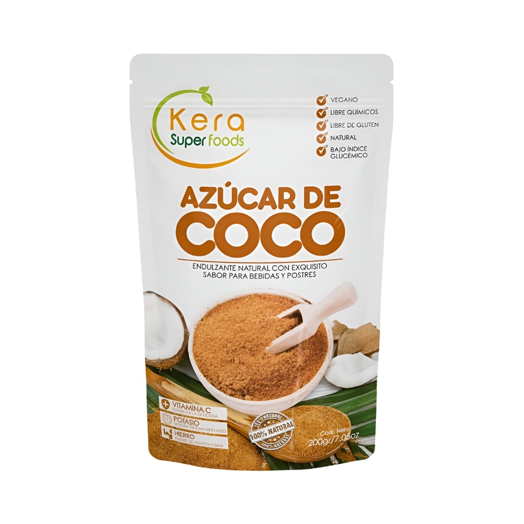 Azucar De Coco 200 Gr Kera Superfoods