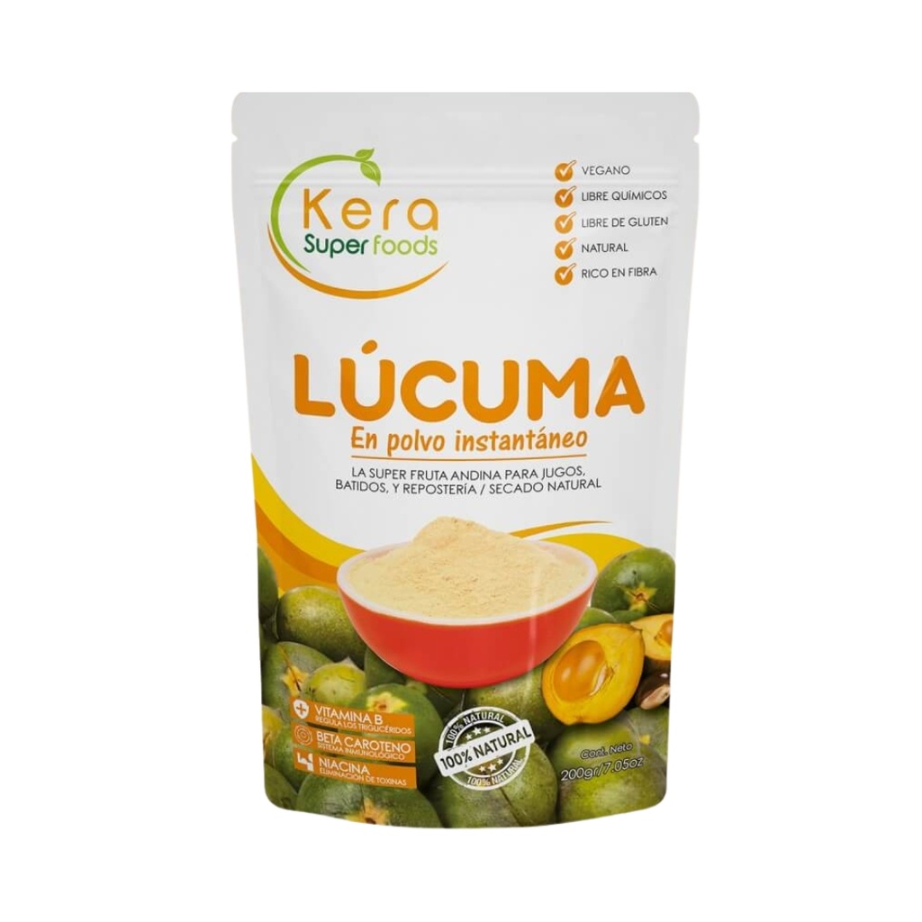 Lucuma En Polvo Instantaneo 200 Gr Kera Superfoods