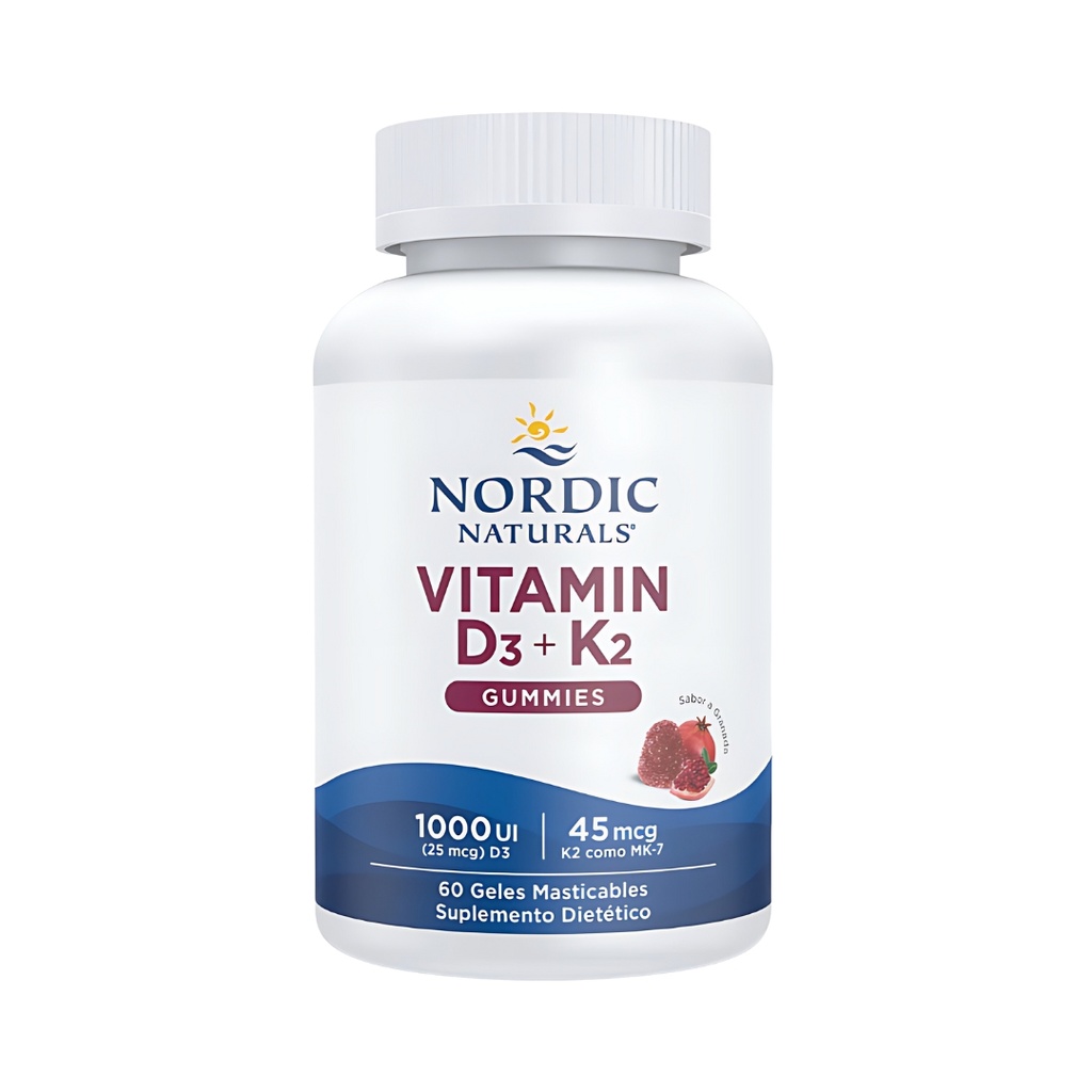 Vitamin D3 Y K2 60 Geles Masticables Nordic Naturals