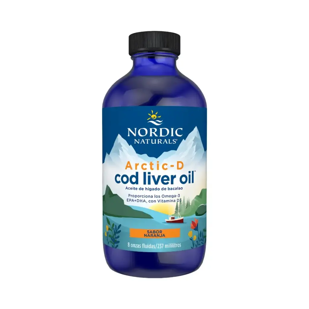 Aceite Arctic D Cod Liver Oil Naranja 237 Ml Nordic Naturals