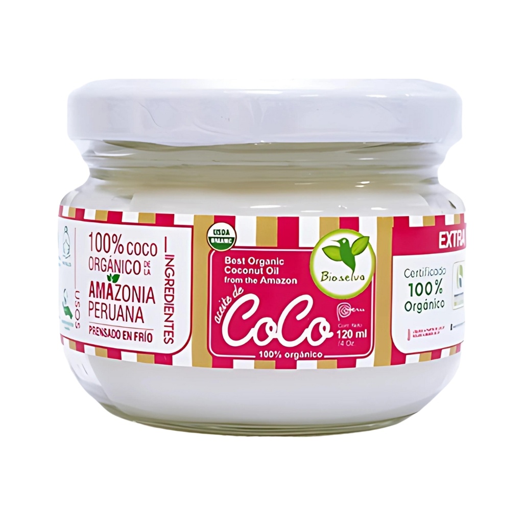 Aceite De Coco Organico 120 Ml Bioselva