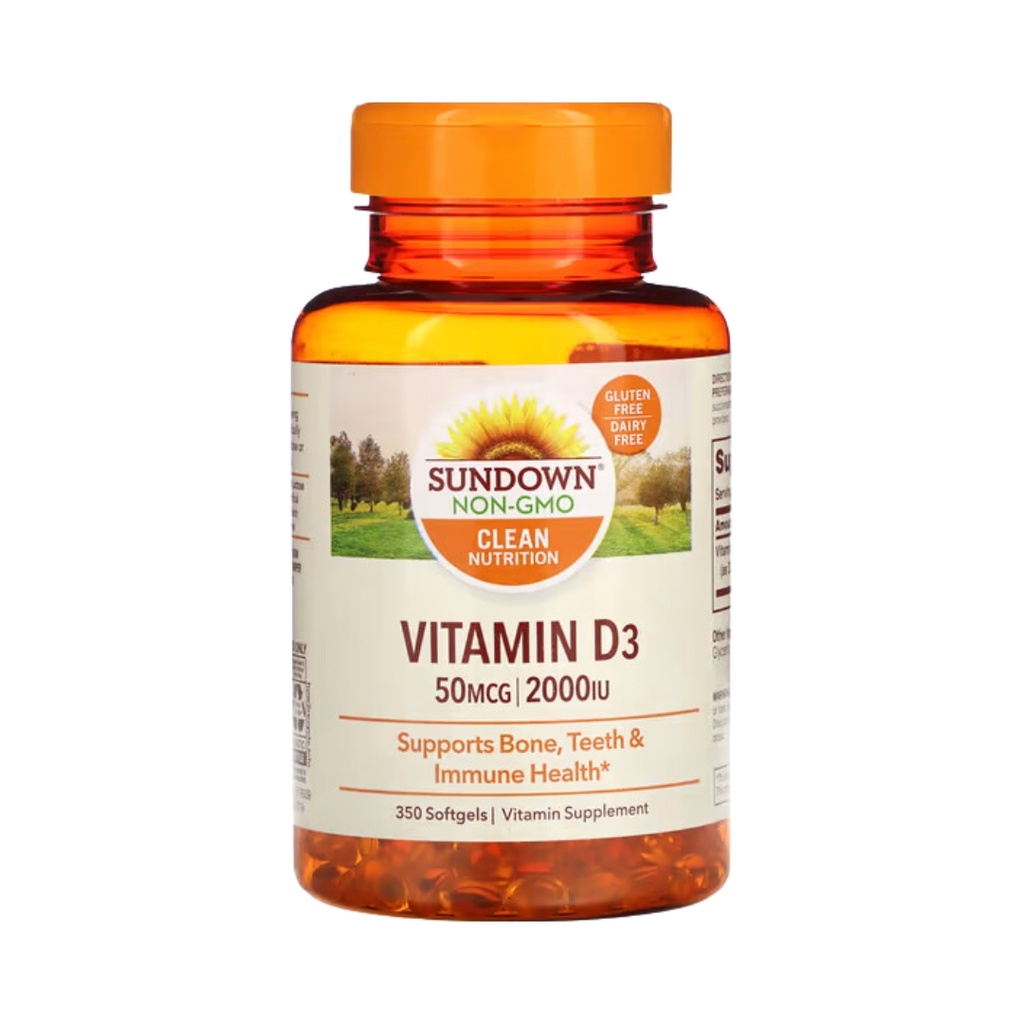 Vitamin D3 50 Mcg 2000 Iu 150 Softgels Sundown