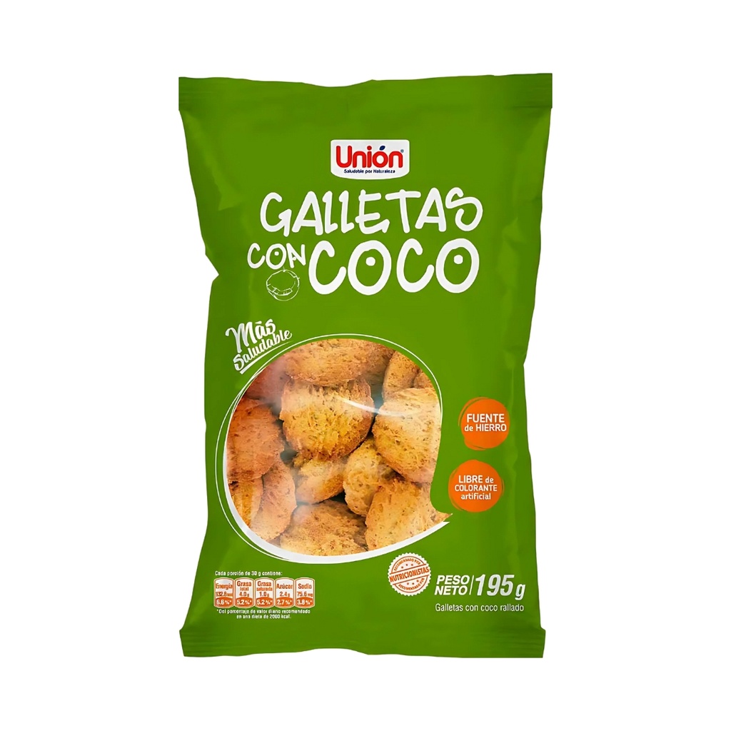 Galletas Con Sabor A Coco 195 Gr Union