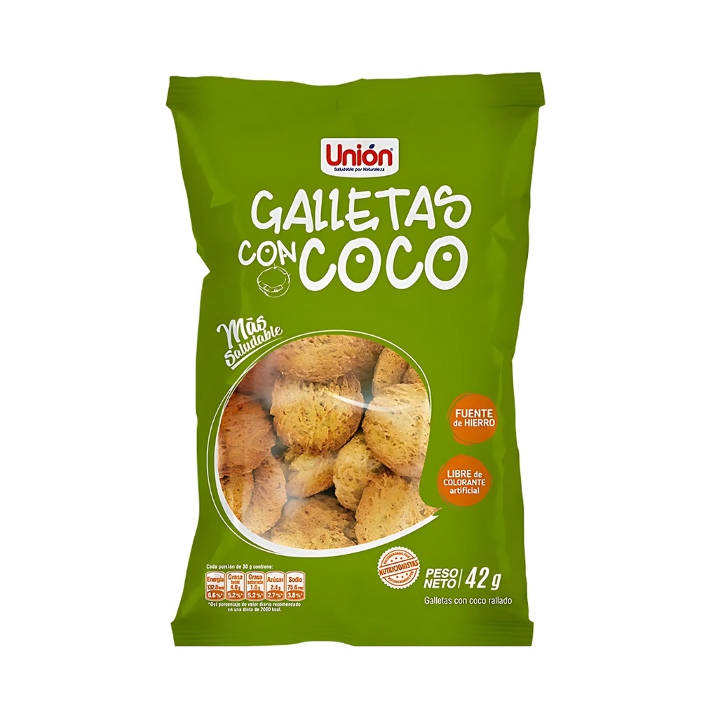 Galleta Integral Coco 42 Gr Union