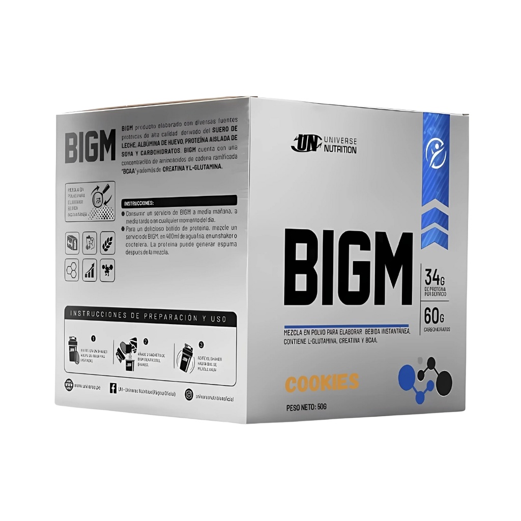 Bigm Cookies Caja (10 Sachets) 50 Gr Universe Nutrition