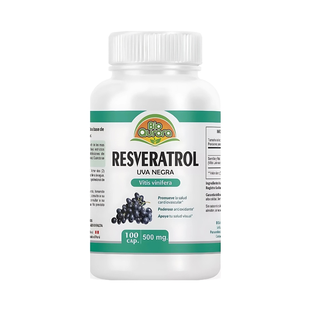 Resveratrol 100 Capsulas Bio Aurora