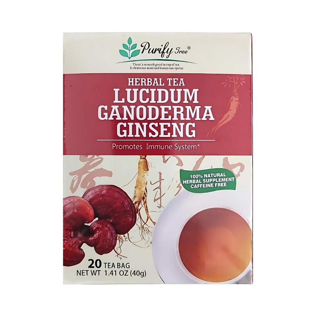 Herbal Tea Lucidum Ganoderma Ginseng 20 Filtrantes Purify