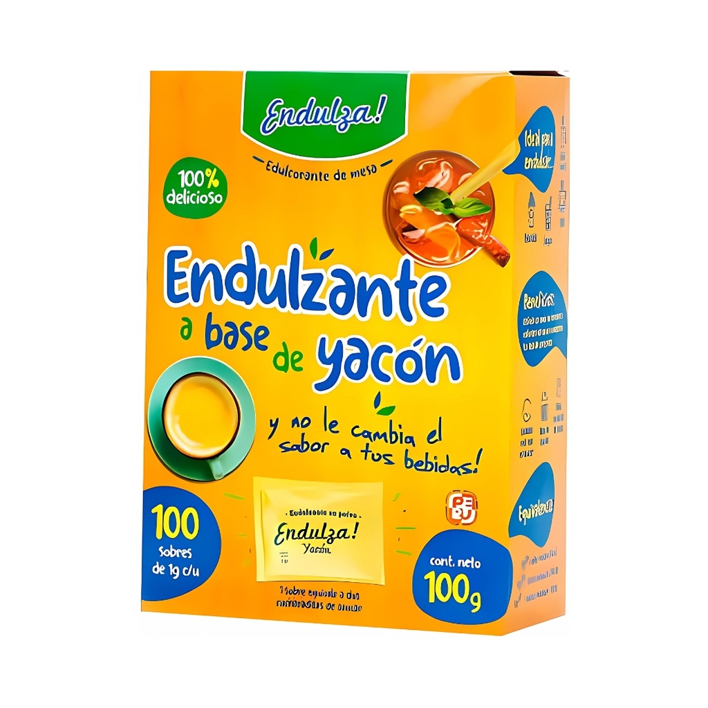 Endulzante A Base De Yacon 100 Sobres Endulza