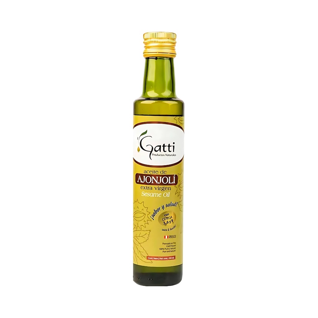 Aceite De Ajonjoli Virgen 250 Ml Gatti