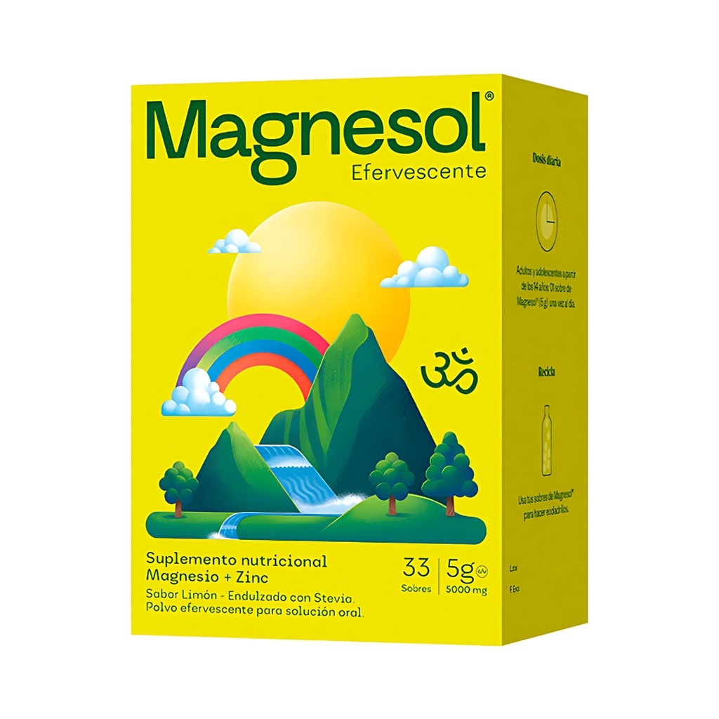 Magnesol Efervescente Limon 33 Sobres 5Gr Magnesol