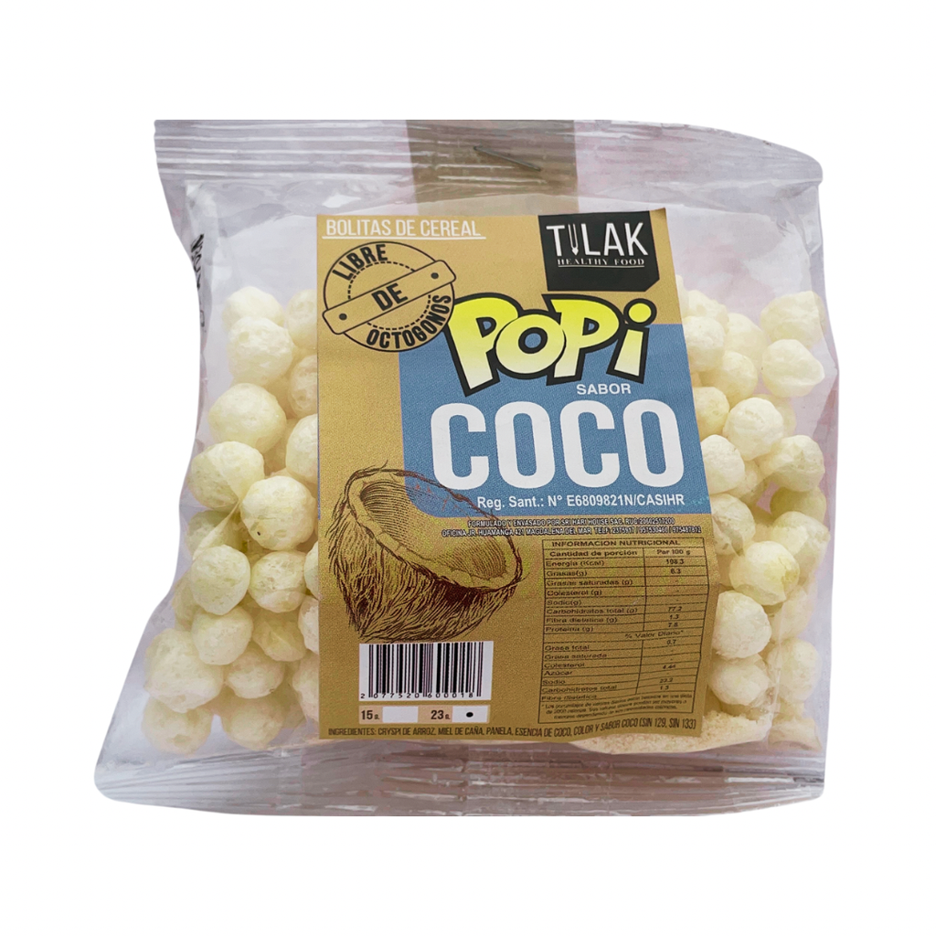 Bolitas De Cereal Coco 23 Gr Popi Tulak