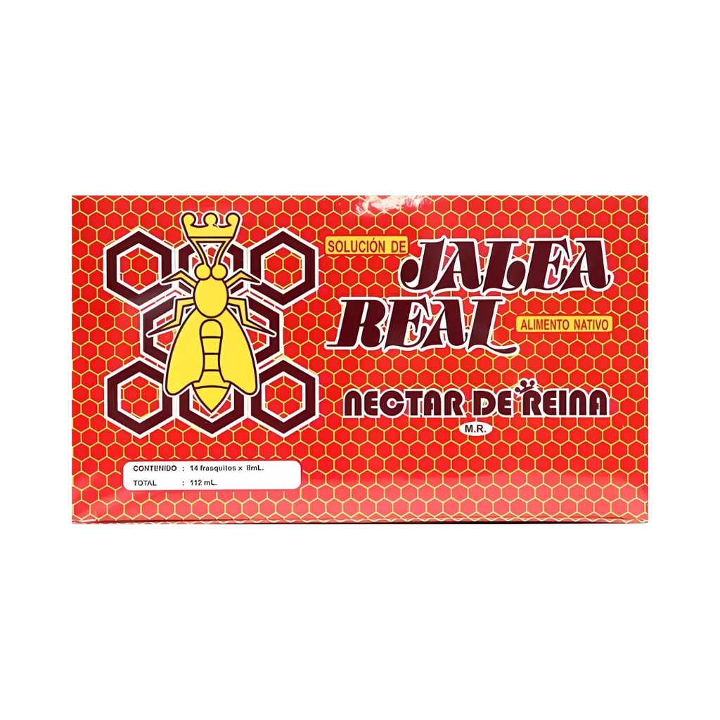 Jalea Real Y Miel De Abeja 14 Frascos De 8 Ml Nectar De Reina