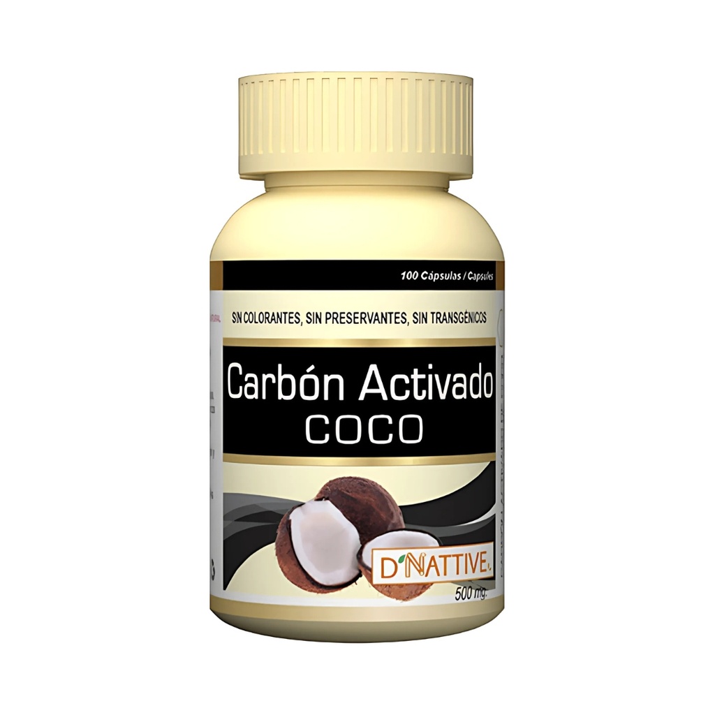 Carbon Activado Coco 100 Capsulas D Nattive