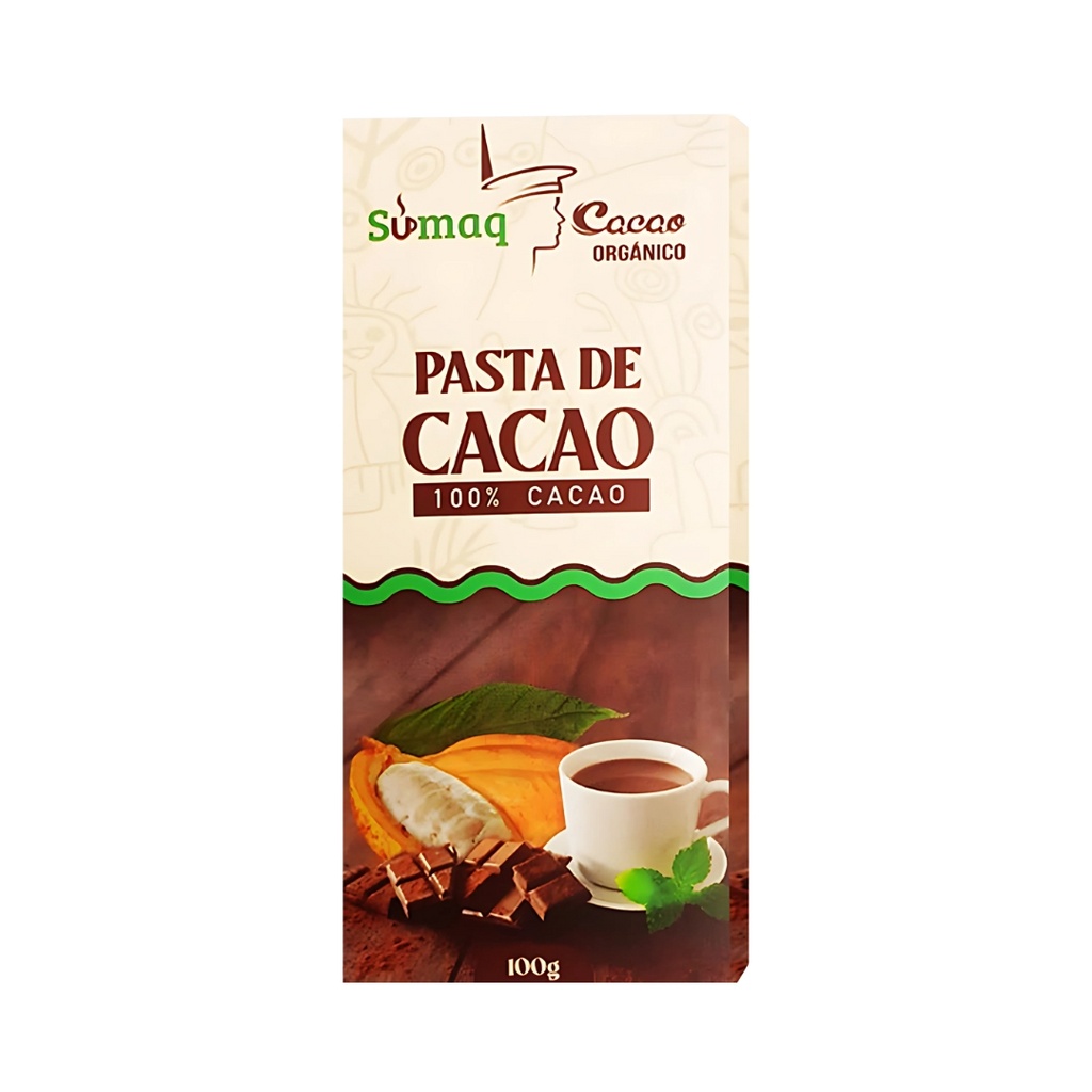 Pasta De Cacao Para Taza 100% Cacao 90 Gr Sumaq Nature