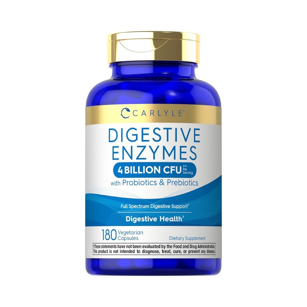 Enzimas Digestivas Probioticos Y Prebioticos 180 Capsulas Carlyle
