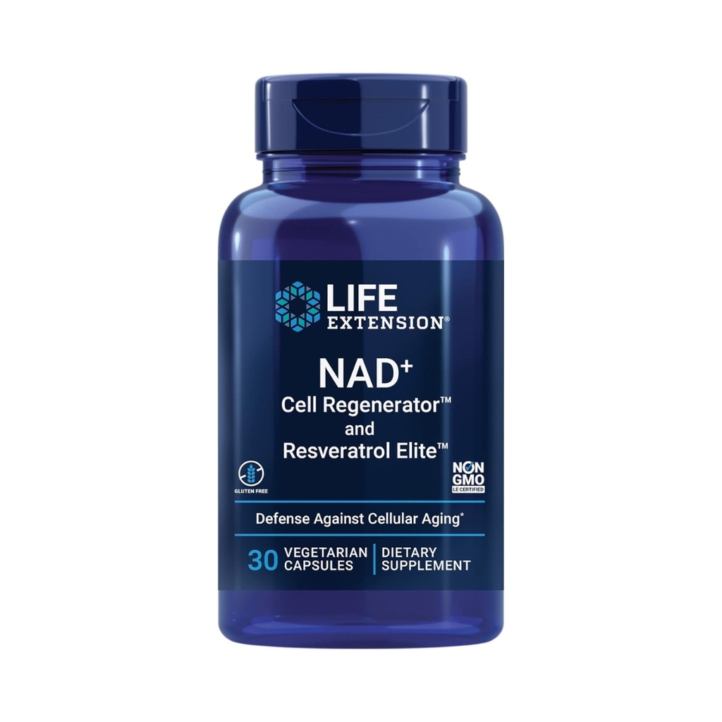 Nad Cell Regenerator y Resveratrol Elite 30 Capsulas Life Extension