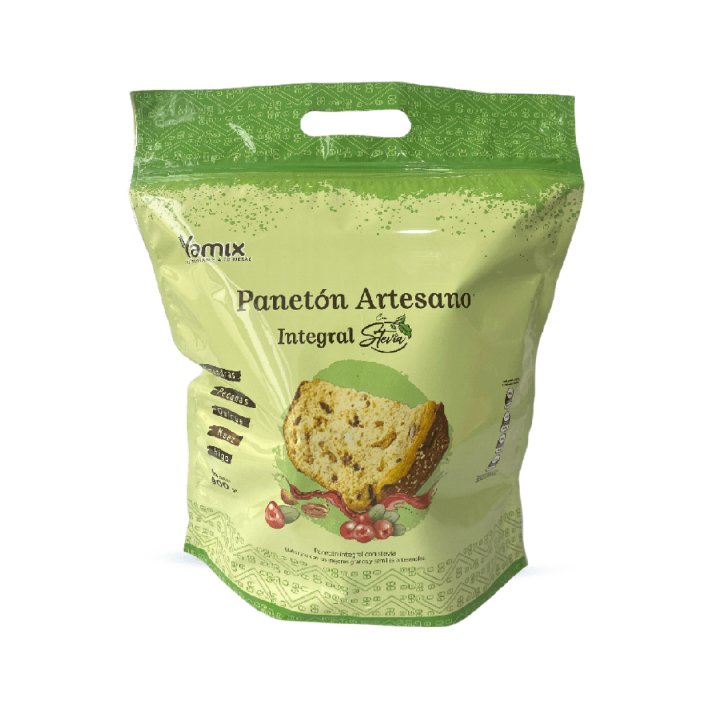 Panetón Integral Con Stevia 900 Gr Yamix