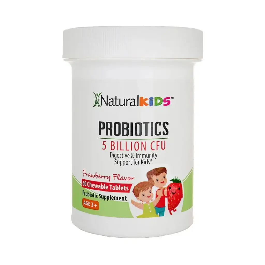 Probioticos Para Niños 5 Billones CFU 60 Tabletas Masticables Natural Slim