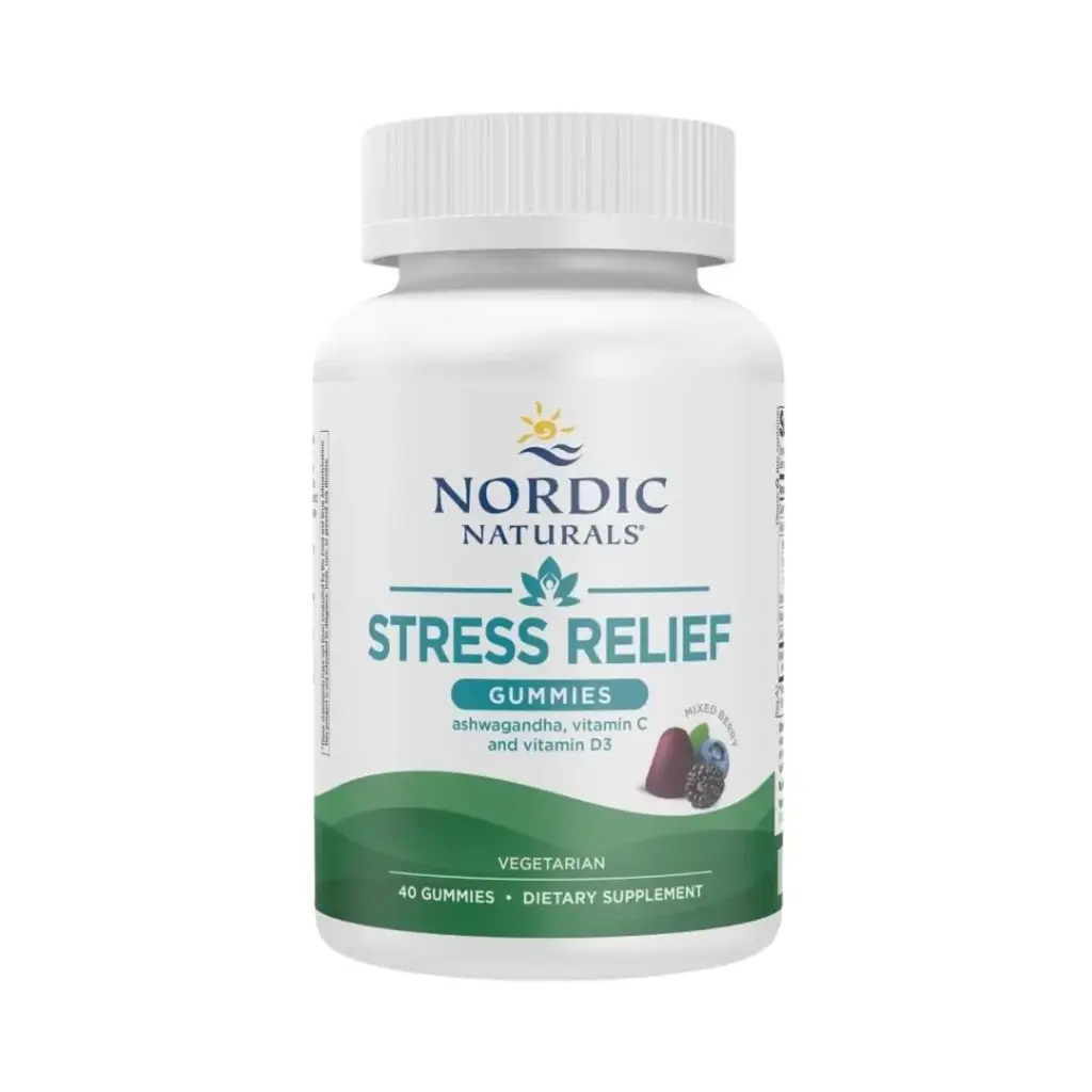Stress Relief Ashwagandha Vitamina C Vitamina D3 40 Gomitas Nordic Naturals