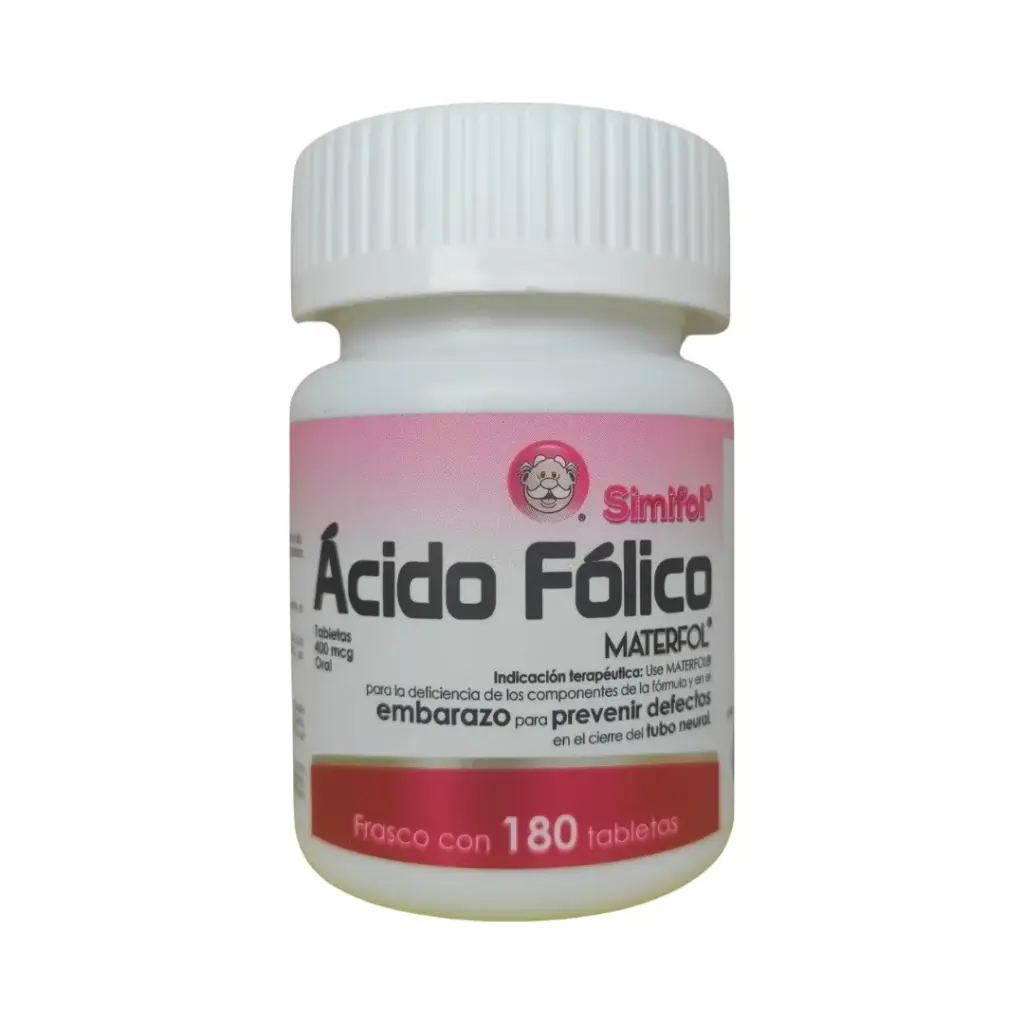 Acido Folico Materfol 400 Mcg 180 Tabletas Semifol 