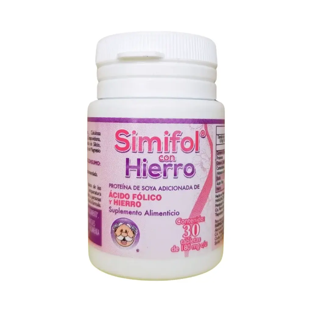 Acido Folico Y Hierro 180 Mg 30 Tabletas Semifol